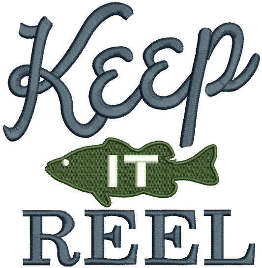 Keep It Reel Fish Filled Machine Embroidery Design Digitized Pattern