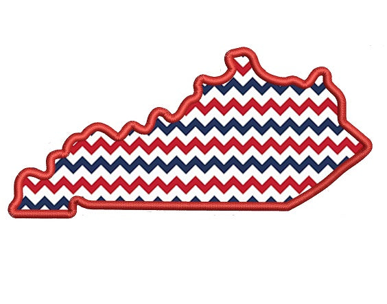 Kentucky Applique Machine Embroidery Digitized State Design Pattern
