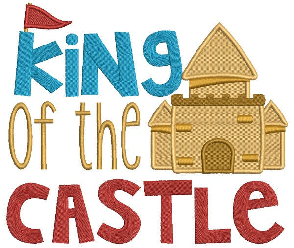 King of the Castle Beach Filled Machine Embroidery Design Digitized Pattern