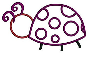 Ladybug Applique Machine Embroidery Digitized Design Pattern - Instant Download - 4x4 , 5x7, and 6x10 -hoops