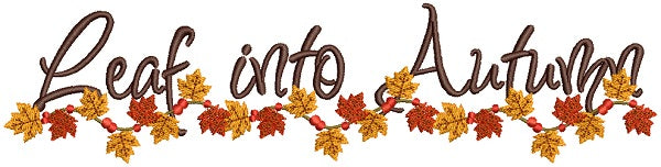 Leaf Into Autumn Fall Filled Machine Embroidery Design Digitized Pattern