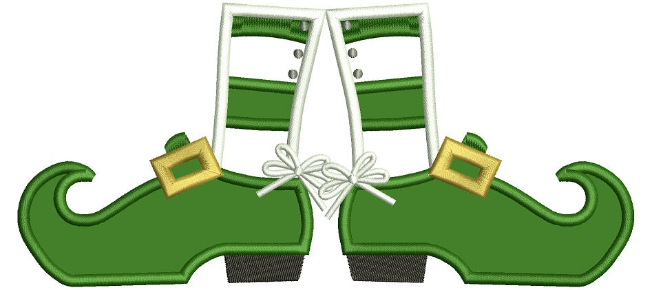 Leprechaun Feet St Patricks Day Irish Applique Machine Embroidery Design Digitized Pattern