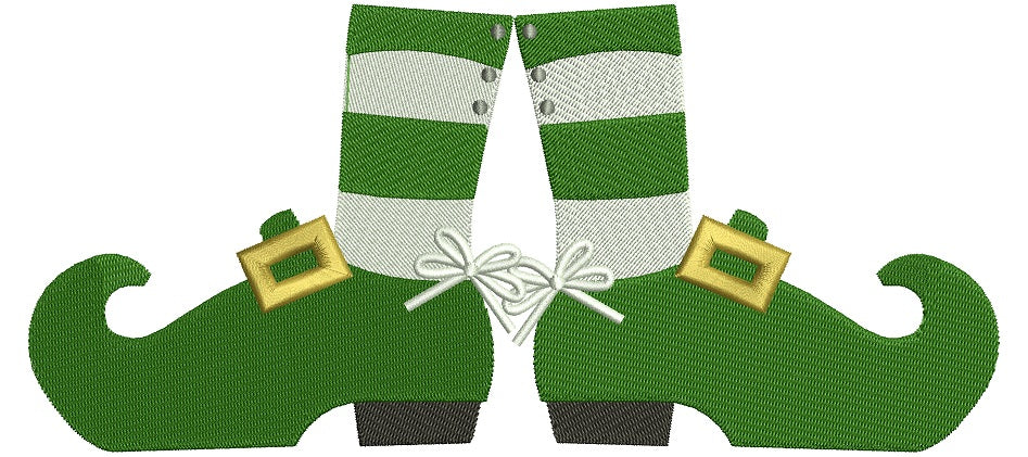 Leprechaun Feet St Patricks Day Irish Filled Machine Embroidery Design Digitized Pattern