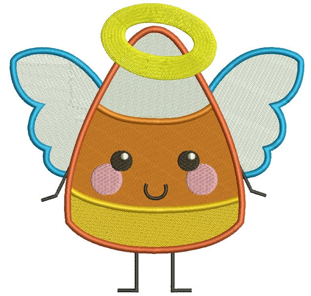 Little Angel Candy Corn Halloween Filled Machine Embroidery Digitized Design Pattern