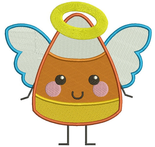 Little Angel Candy Corn Halloween Filled Machine Embroidery Digitized Design Pattern