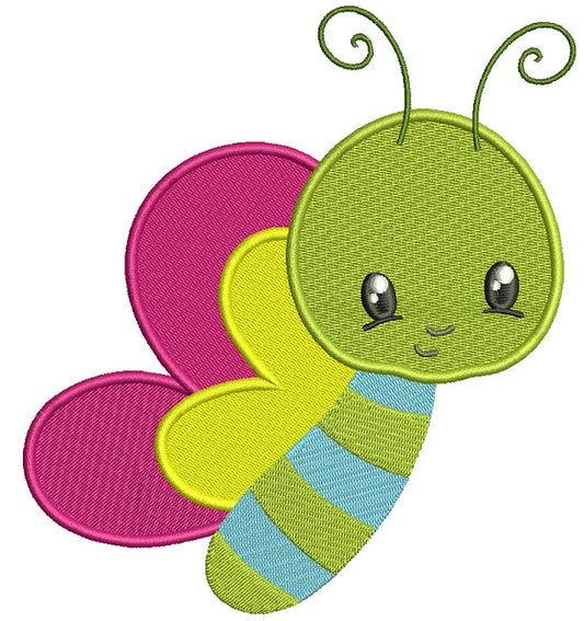 Little Baby Butterfly Filled Machine Embroidery Design Digitized Pattern
