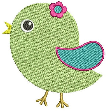 Little Bird Machine Embroidery Digitized Design Filled Pattern - Instant Download - comes in three sizes 4x4 , 5x7, 6x10 hoops