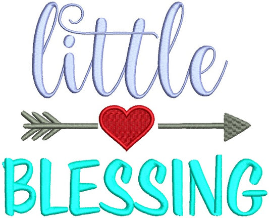 Little Blessing Filled Machine Embroidery Design Digitized Pattern