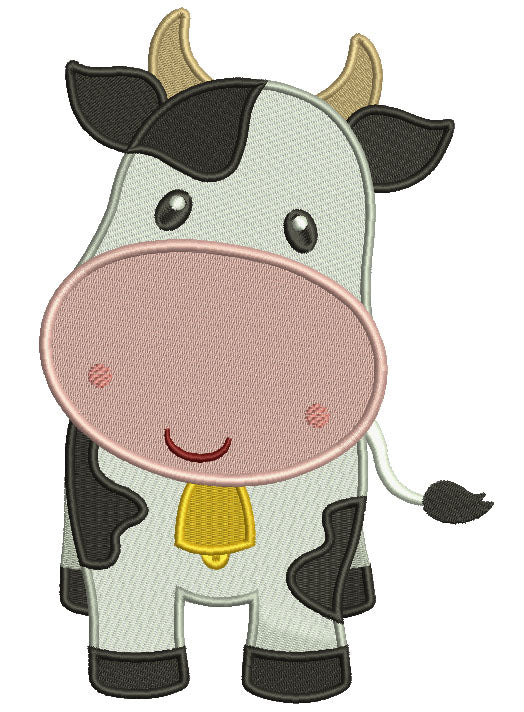 Little Cow Filled Machine Embroidery Digitized Design Pattern