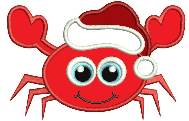 Little Crab Christmas Applique Machine Embroidery Digitized Design Pattern