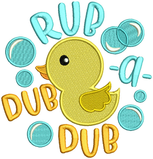 Little Ducky Ruba Dub Dub Filled Machine Embroidery Design Digitized Pattern