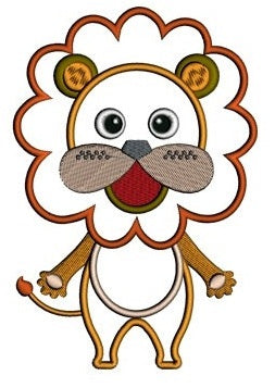 Little Lion Applique Machine Embroidery Digitized design pattern - Instant Download -4x4 , 5x7, and 6x10 hoops