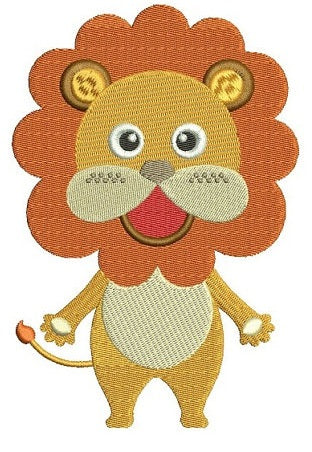 Little Lion Machine Embroidery Digitized design filled pattern - Instant Download -4x4 , 5x7, and 6x10 hoops