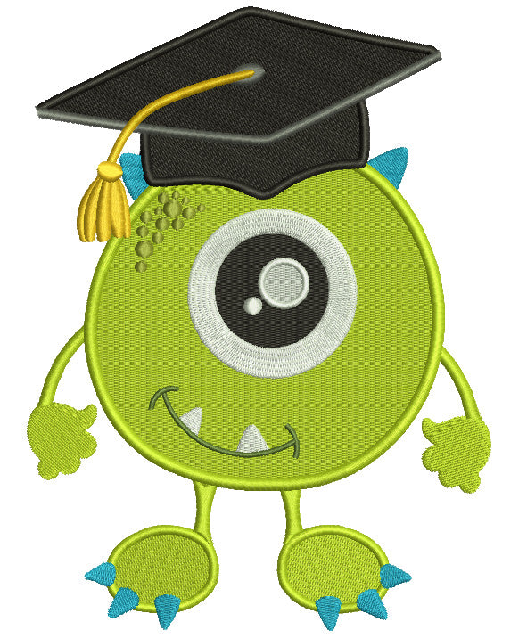 Little Monster Wearing Graduation Cap Looks Like Mike Wazowski From Mo ...