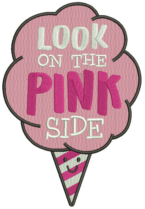 Look On The Pink Side Filled Machine Embroidery Design Digitized Pattern