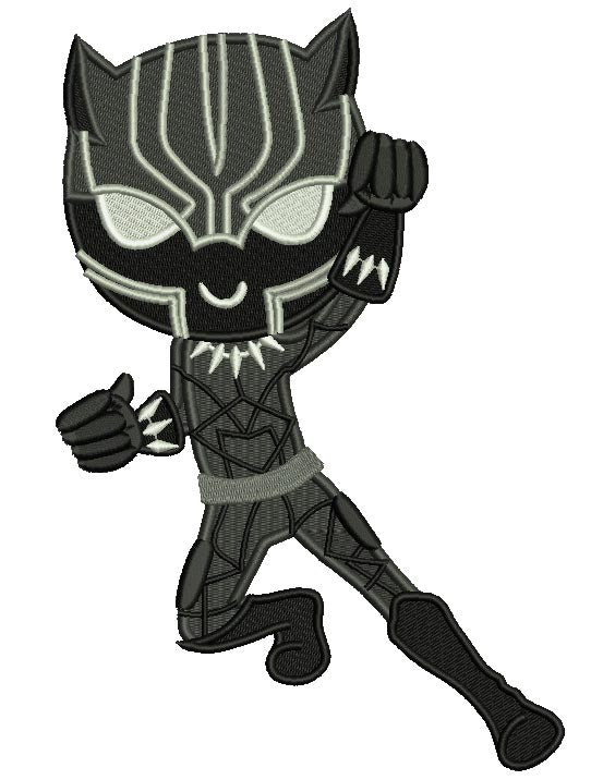 Looks Like Black Panther Superhero Filled Machine Embroidery Design Di