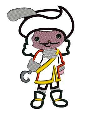 Looks Like Captain Hook Applique Machine Embroidery Design Digitized Pattern