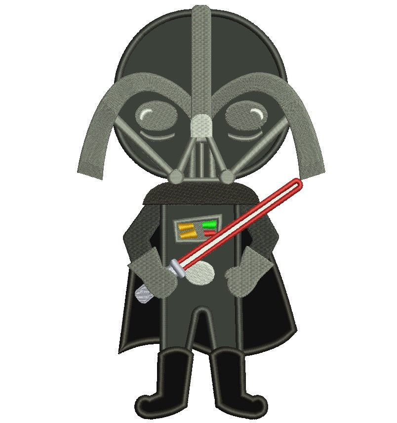 Looks Like Darth Vader From Star Wars Applique Machine Embroidery Digitized Design Pattern
