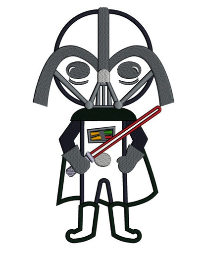 Looks Like Darth Vader From Star Wars Applique Machine Embroidery Digitized Design Pattern
