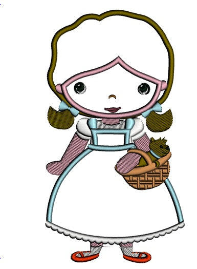 Looks Like Dorothy from Wizard of OZ Applique Machine Embroidery Digitized Design Pattern
