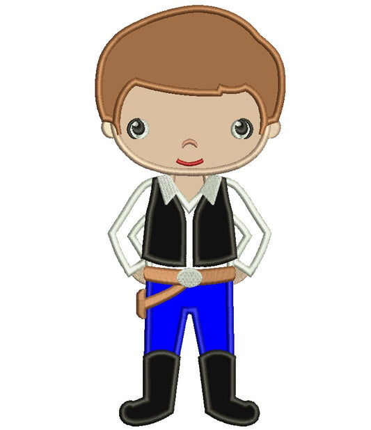 Looks Like Han Solo From Star Wars Applique Machine Embroidery Digitized Design Pattern