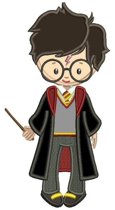 Looks Like Harry Potter Applique Machine Embroidery Design Digitized Pattern