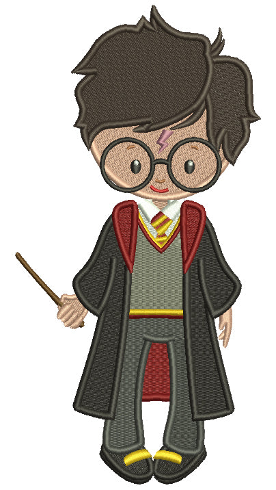 Looks Like Harry Potter Filled Machine Embroidery Design Digitized Pattern