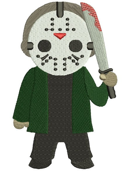 Looks Like Jayson from Chain Saw Horror Filled Machine Embroidery Digitized Design Pattern