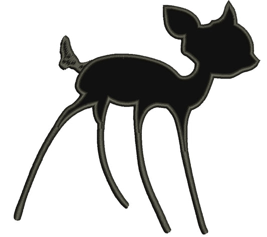Looks Like Bambi Rain Deer Applique Machine Embroidery Digitized Design Pattern