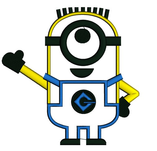 Looks Like Minions one eye from Despicable Me Applique Machine Embroidery Digitized Design Pattern