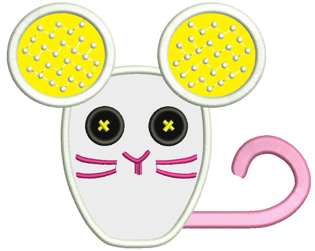 Looks Like Mouse From Sugar Crumbs Cookie Mouse Applique Machine Embroidery Digitized Design Pattern