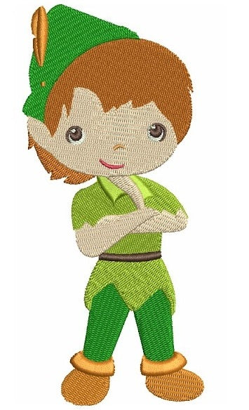 Looks Like Peter Pan Filled Digitized Machine Embroidery Design Digitized Pattern