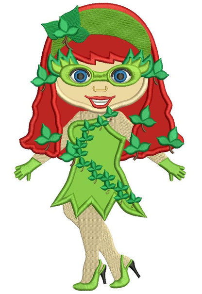 Looks Like Posion Ivy From Batman Applique Machine Embroidery Design Digitized Pattern