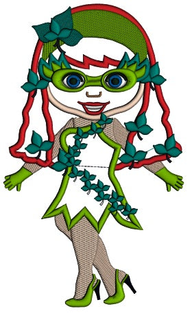 Looks Like Posion Ivy From Batman Applique Machine Embroidery Design Digitized Pattern