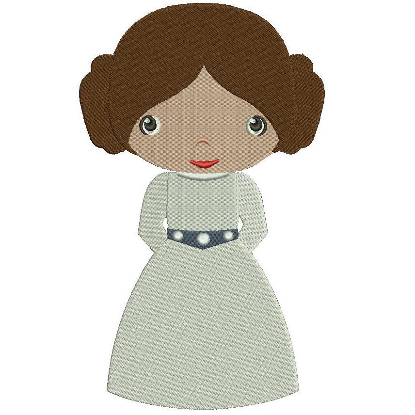 Looks Like Princess Leia Organa From Star Wars Filled Machine Embroidery Digitized Design Pattern