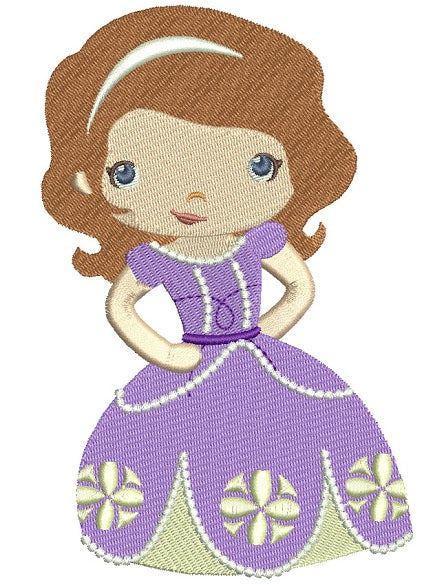 Looks Like Princess Sophia The First Filled Machine Embroidery Design Digitized Pattern