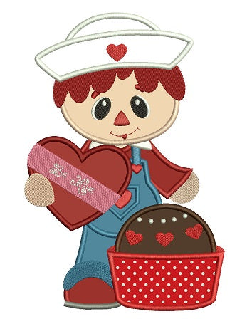 Looks Like Raggedy Andy Applique Machine Embroidery Digitized Design Pattern