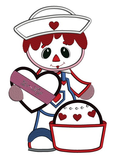 Looks Like Raggedy Andy Applique Machine Embroidery Digitized Design Pattern