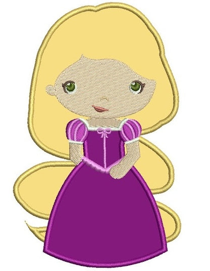 Looks Like Rapunzel Princess Applique Digitized Machine Embroidery Design Digitized Pattern