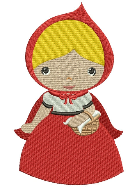 Looks Like Red Riding Hood Filled Machine Embroidery Digitized Design Pattern