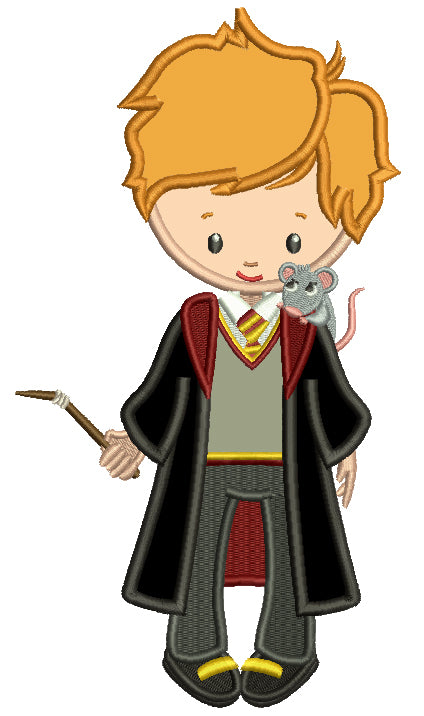 Looks Like Ron Weasley From Harry Potter Applique Machine Embroidery Design Digitized Pattern