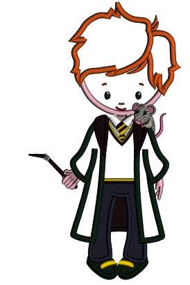 Looks Like Ron Weasley From Harry Potter Applique Machine Embroidery Design Digitized Pattern