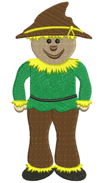 Looks Like Scarecrow from Wizard of OZ Filled Machine Embroidery Digitized Design Pattern