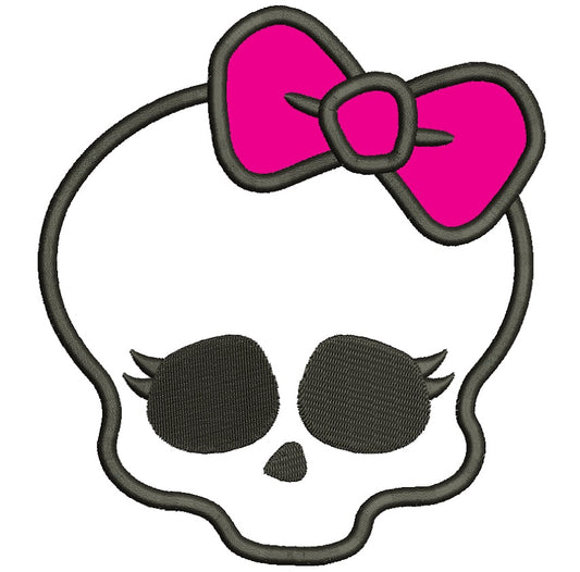 Looks Like Skull from Monster High Applique Machine Embroidery Digitized Design Pattern