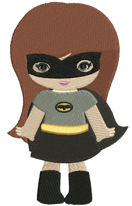 Looks Like Super Girl Hero Batman Hands Out Filled Machine Embroidery Design Digitized Pattern