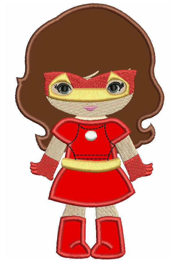 Looks Like Super Girl Hero Iron Man Hands Out Applique Machine Embroidery Design Digitized Pattern
