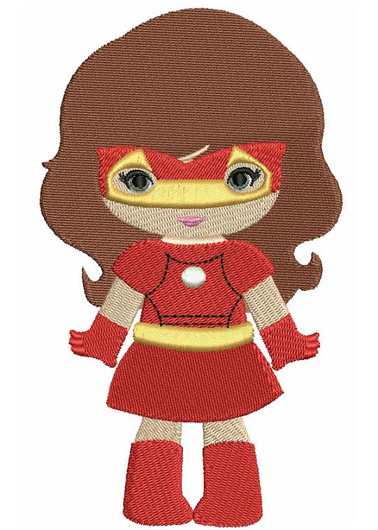 Looks Like Super Girl Hero Iron Man Hands Out Filled Machine Embroidery Design Digitized Pattern