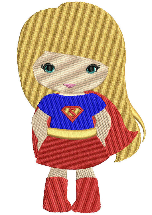 Looks Like Super Girl Hero Superman Hands In Filled Machine Embroidery Design Digitized Pattern