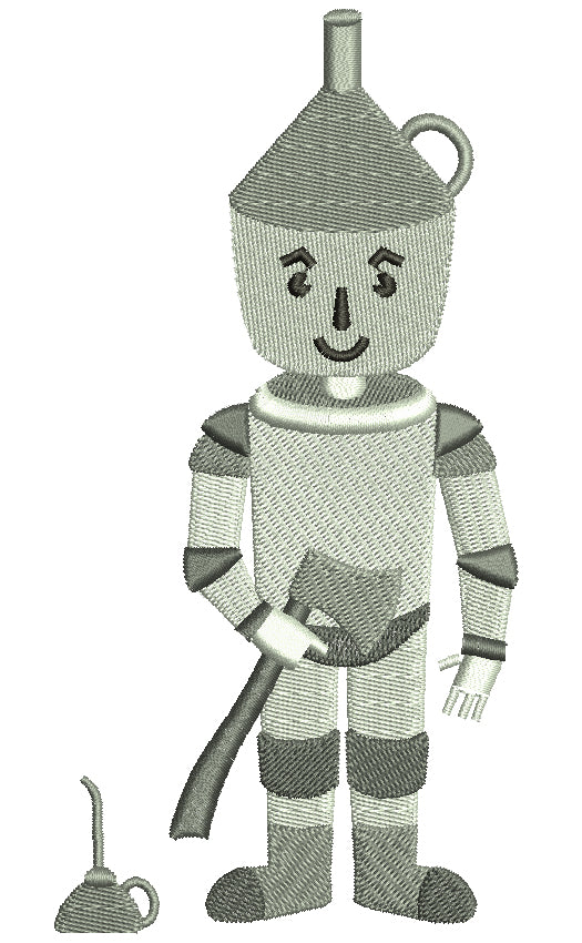 Looks Like Tin Man from Wizard of OZ Filled Machine Embroidery Digitized Design Pattern