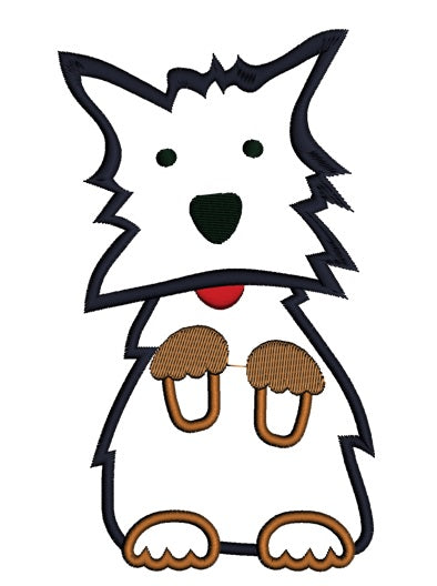 Looks Like Toto Dog from Wizard of OZ Applique Machine Embroidery Digitized Design Pattern